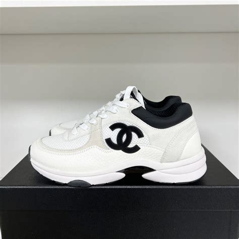 chanel trainer white|chanel sneaker black and white.